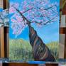 CHERRY BLOSSOMS GALORE on my easel