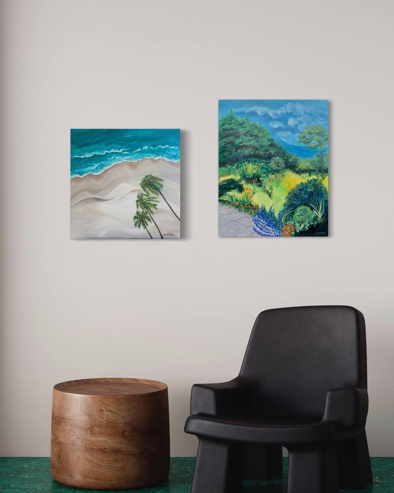 Original Abstract Expressionism Beach Painting by Heidi Heiser