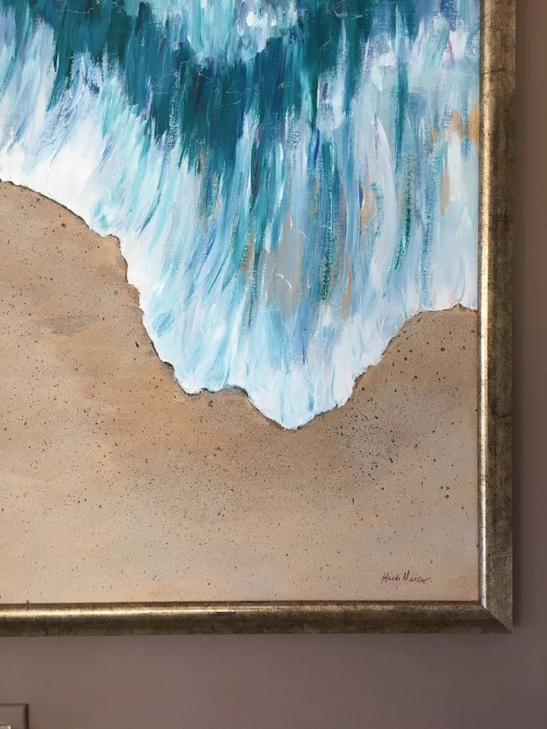 Original Abstract Expressionism Beach Painting by Heidi Heiser