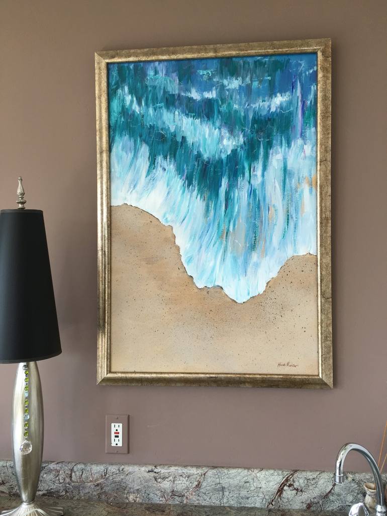 Original Abstract Expressionism Beach Painting by Heidi Heiser