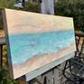 Pastel Beach on my easel outside