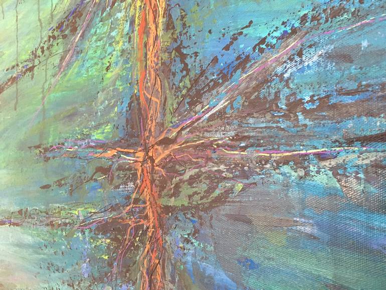 Original Abstract Expressionism Beach Painting by Heidi Heiser