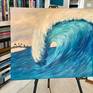 Peachy Wave on an easel