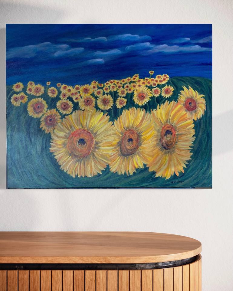 Original Conceptual Floral Painting by Heidi Heiser