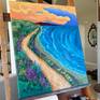 PATH ABOVE TORREY PINES BEACH on my easel