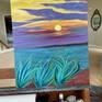 AGAVES BY THE BEACH on my easel in my studio