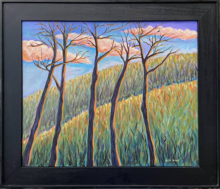 Original Abstract Expressionism Landscape Paintings by Heidi Heiser