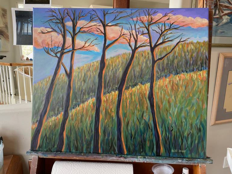 Original Abstract Expressionism Landscape Painting by Heidi Heiser