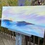 SEPARATION BLUES on my easel outside side view
