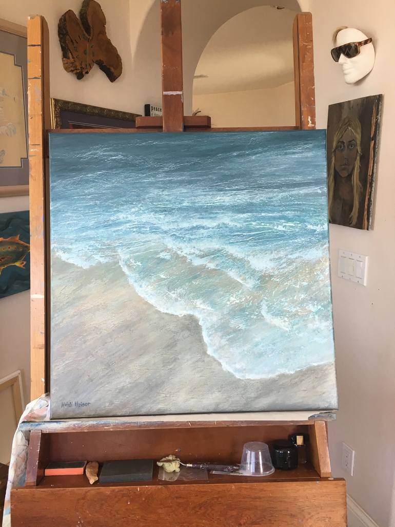 Original Abstract Beach Painting by Heidi Heiser