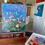 TULIP FIELD on my indoor easel