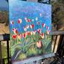TULIP FIELD on my outdoor easel