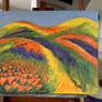 CALIFORNIA SUPER BLOOM on my easel indoors