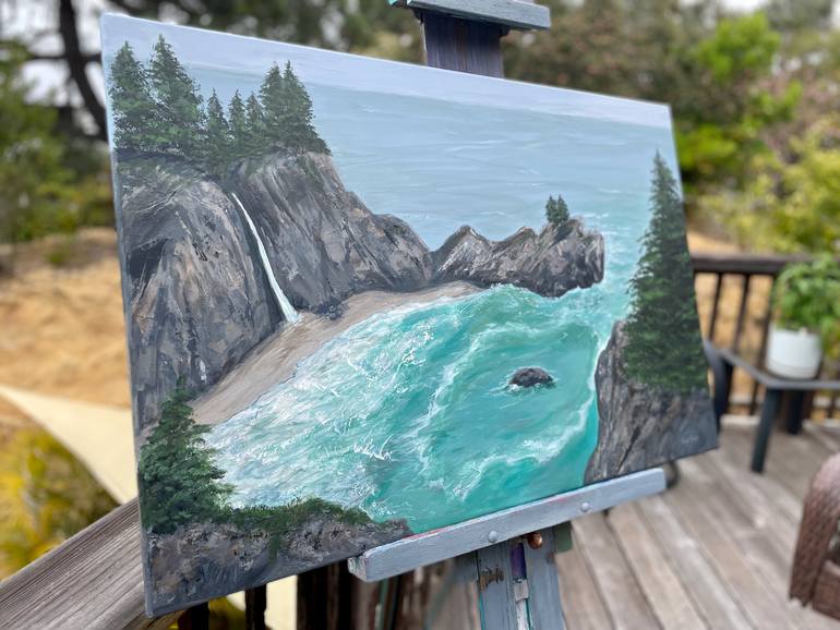 Original Expressionism Beach Painting by Heidi Heiser