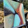 SPARKING ABSTRACT on my easel outside