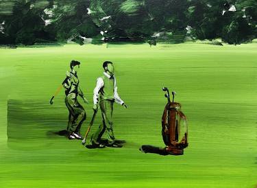 Original Abstract Expressionism Sport Paintings by Sanja Milenkovic