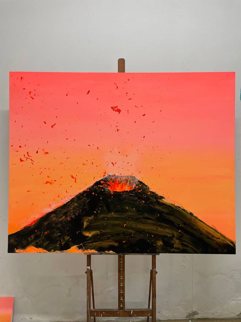 Original Abstract Expressionism Abstract Painting by Sanja Milenkovic