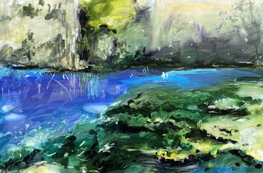 Original Abstract Expressionism Seascape Paintings by Sanja Milenkovic