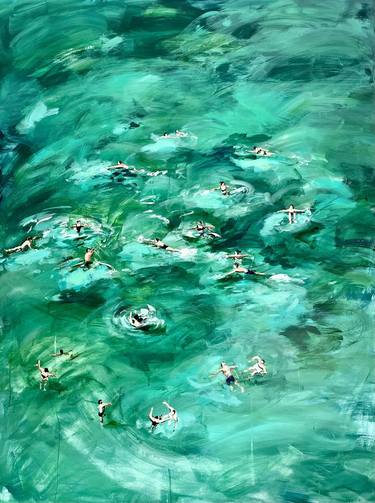 Original Abstract Expressionism Seascape Painting by Sanja Milenkovic