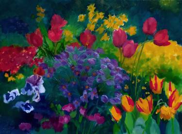 Original Fine Art Floral Paintings by Maria Agnieszka Nizegorodcew