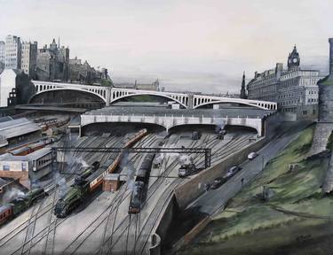 Original Train Paintings by Wrenford Thatcher