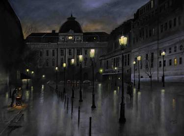 Original Realism Architecture Paintings by Wrenford Thatcher