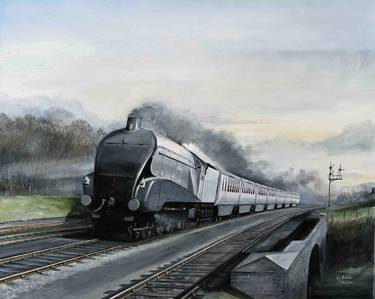 Original Train Paintings by Wrenford Thatcher