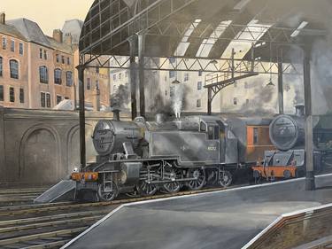 Original Realism Train Paintings by Wrenford Thatcher