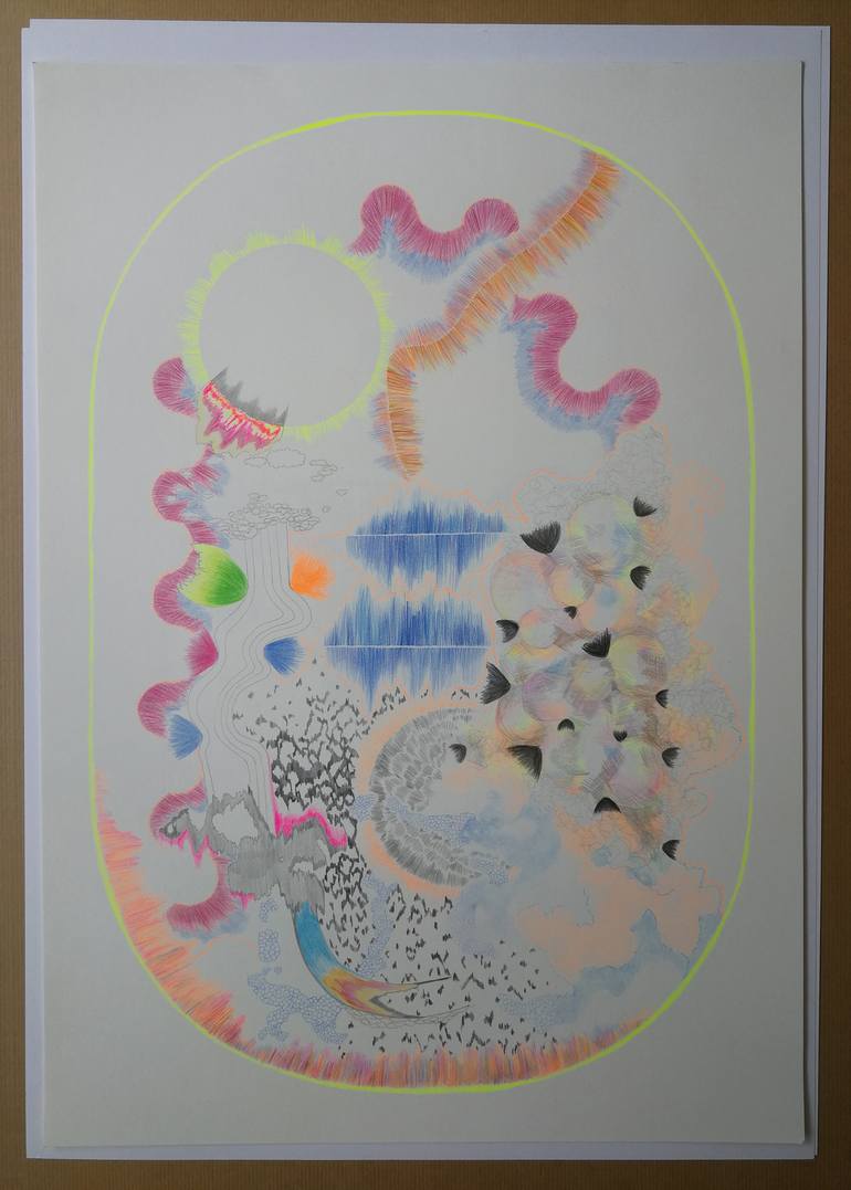 Original Abstract Drawing by Anabel Leiner