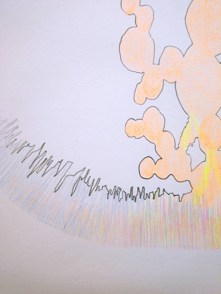 Original colourful Abstract Drawing by Anabel Leiner