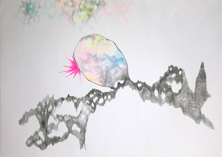 Original Abstract Drawing by Anabel Leiner