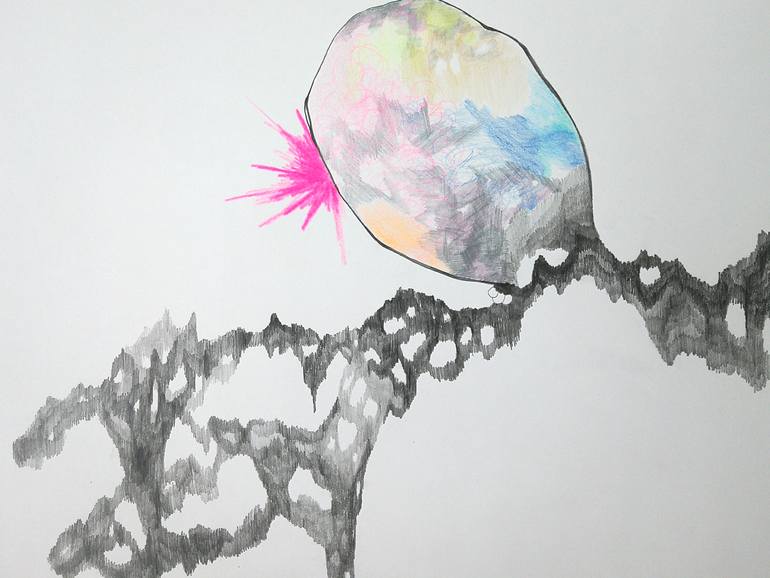 Original Abstract Drawing by Anabel Leiner