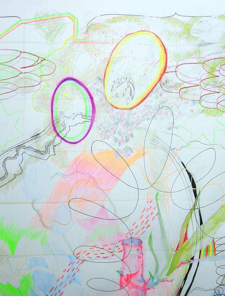 Original Figurative Abstract Drawing by Anabel Leiner