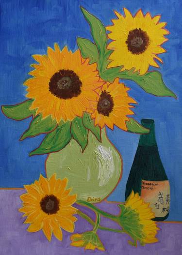 Sunflowers and Sake thumb