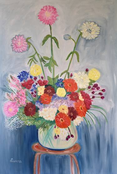 Print of Impressionism Floral Paintings by Elvira Byrnes