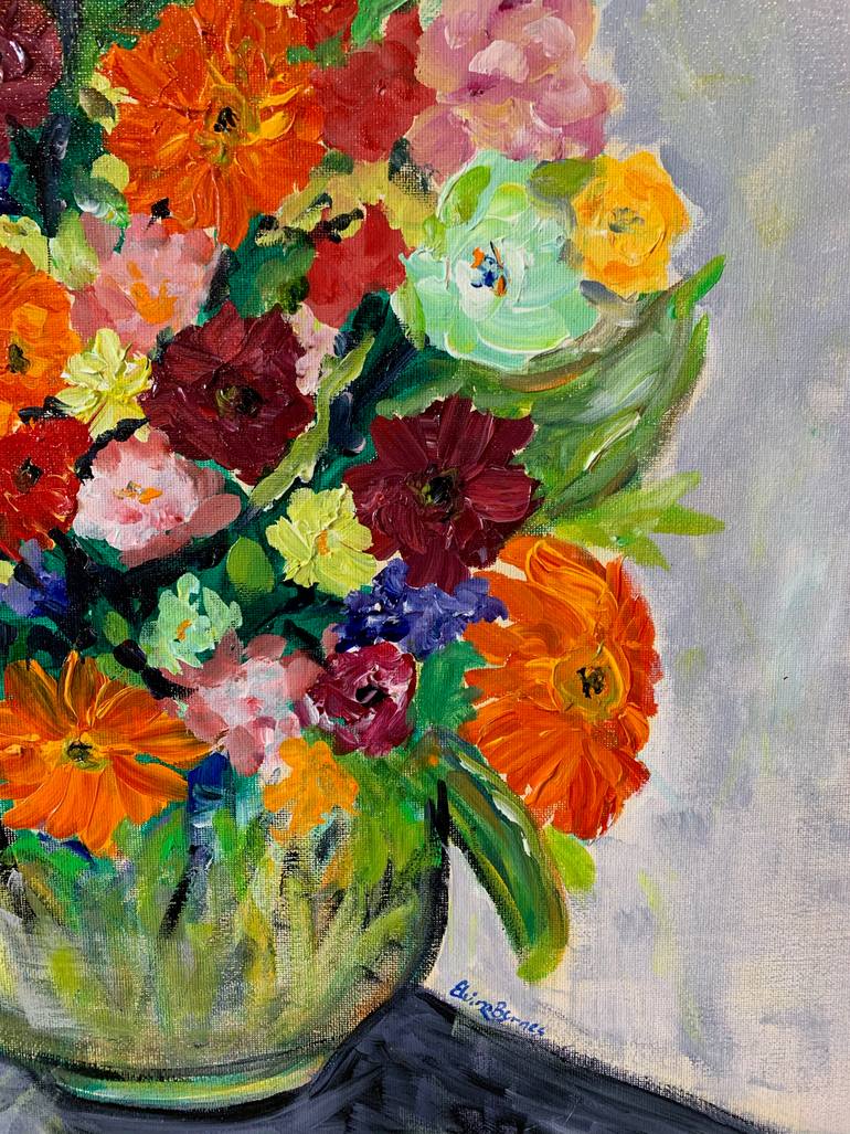 Original Abstract Still Life Painting by Elvira Byrnes