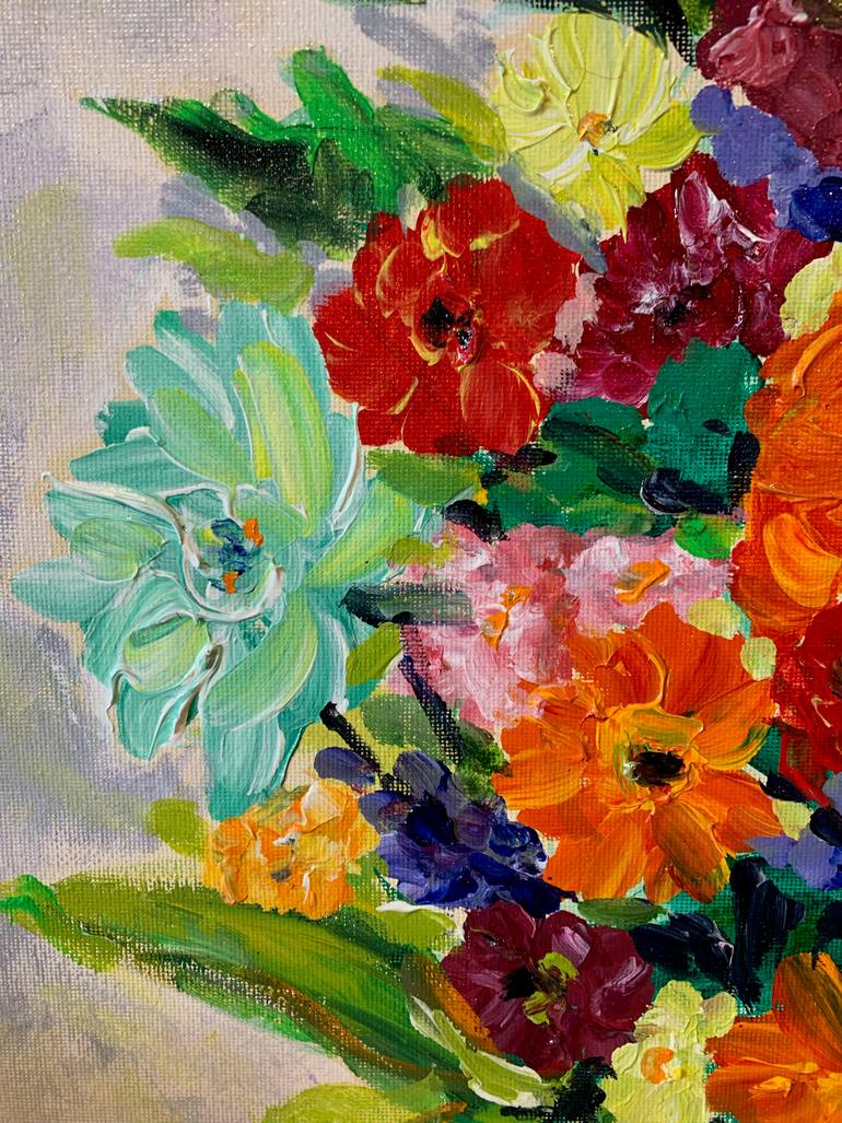 Original Abstract Still Life Painting by Elvira Byrnes