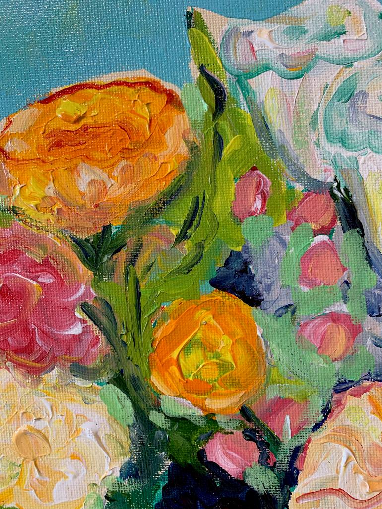 Original Abstract Still Life Painting by Elvira Byrnes