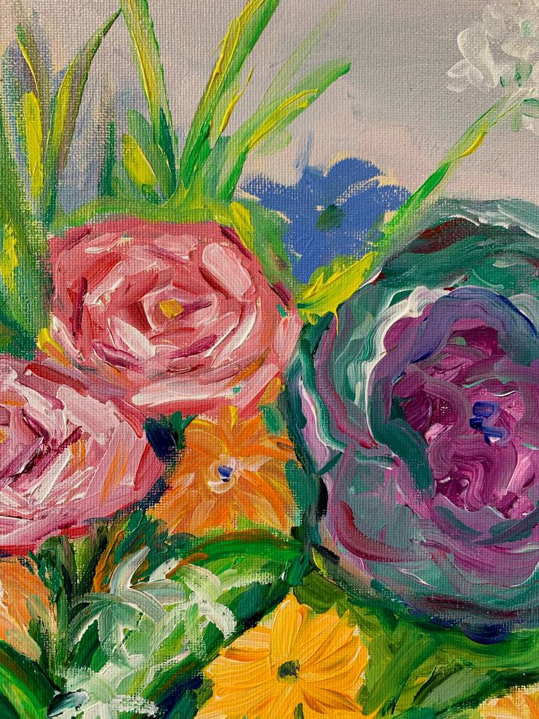 Original Abstract Still Life Painting by Elvira Byrnes