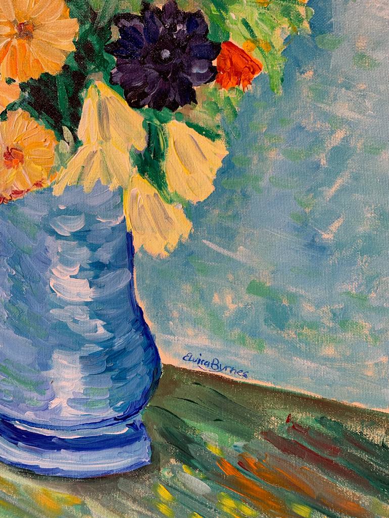 Original Abstract Still Life Painting by Elvira Byrnes