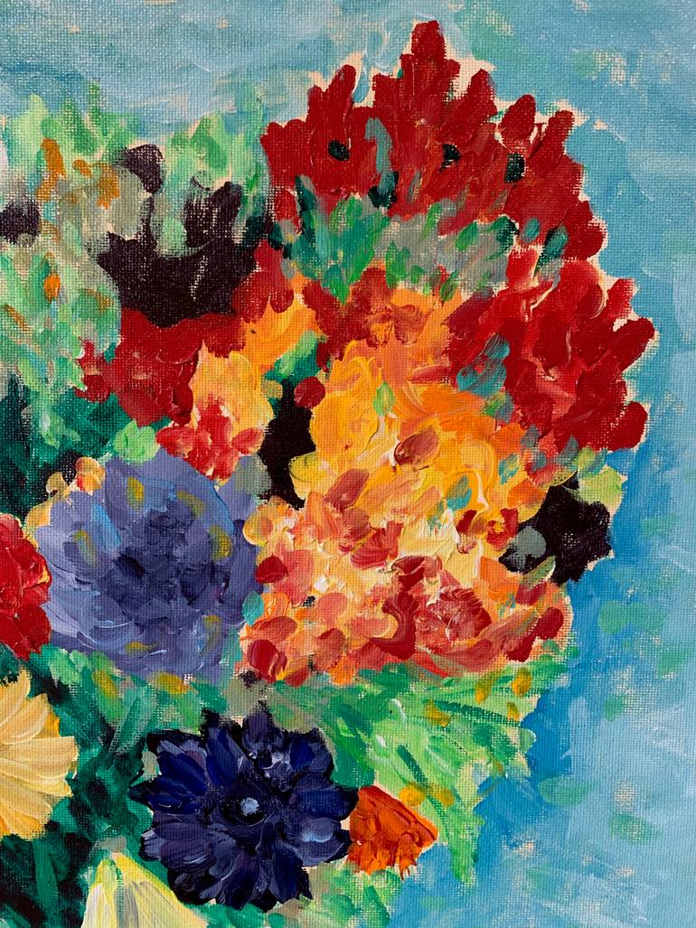 Original Abstract Still Life Painting by Elvira Byrnes