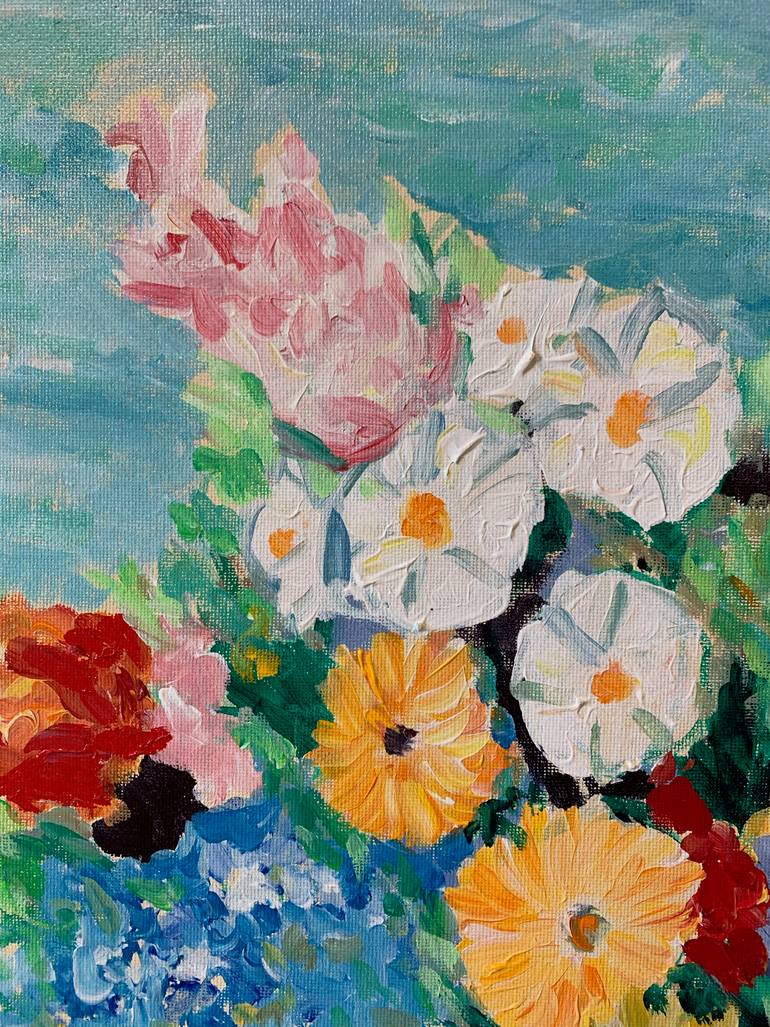 Original Abstract Still Life Painting by Elvira Byrnes