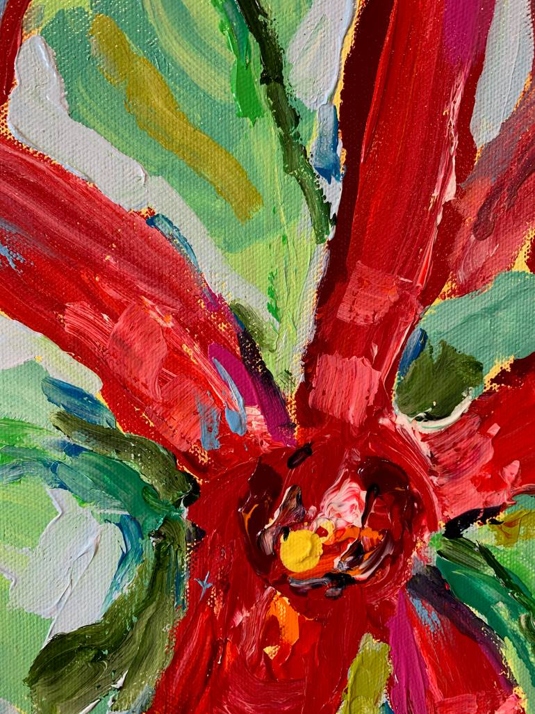 Glimpses of Red Painting by Elvira Byrnes Saatchi Art