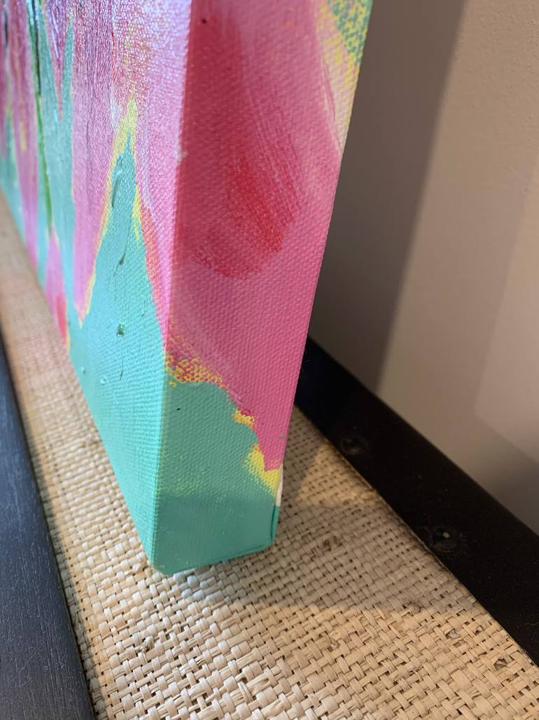 Original Abstract Floral Painting by Elvira Byrnes