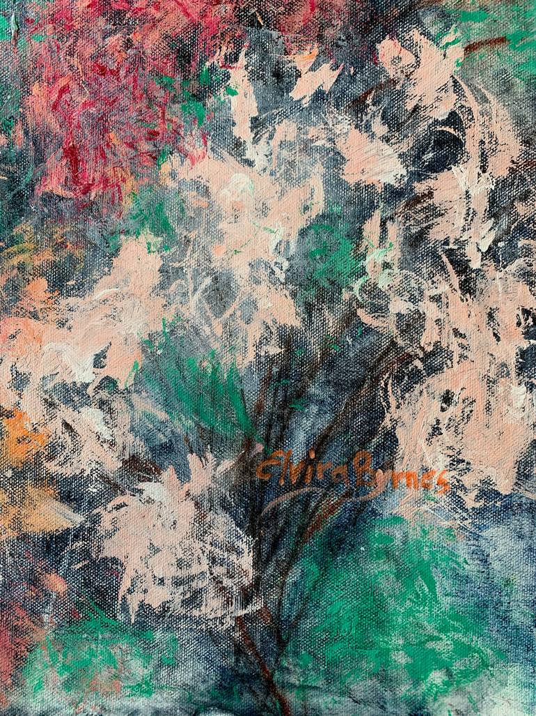 Original Illustration Floral Painting by Elvira Byrnes