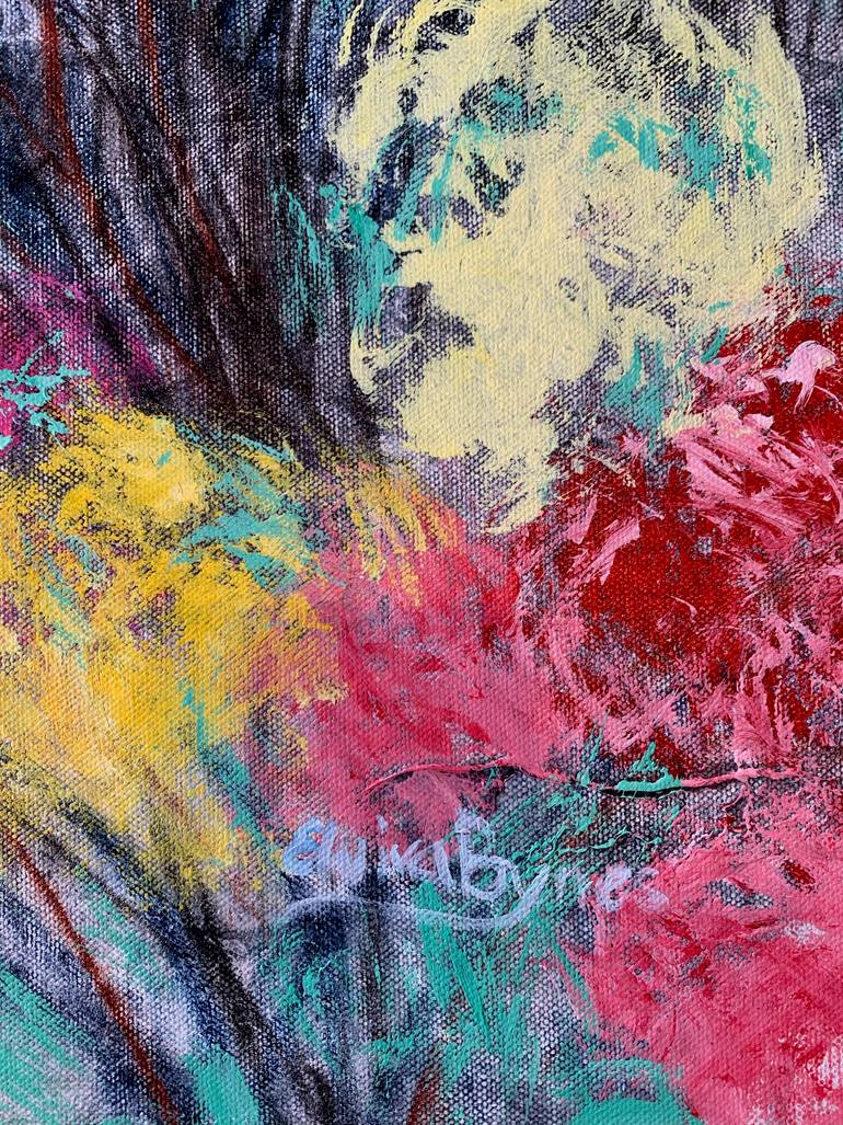 Original Illustration Floral Painting by Elvira Byrnes