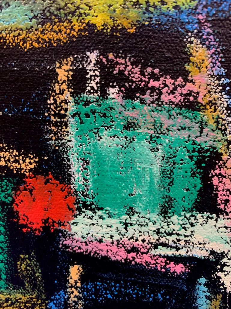 Original Expressionism Cities Painting by Elvira Byrnes