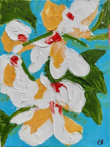 Original Abstract Floral Paintings by Elvira Byrnes
