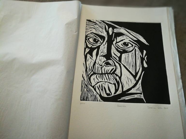 Original Portraiture Portrait Printmaking by Sabrina Costa