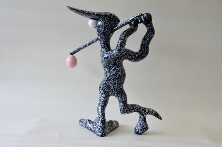 Original Abstract Sports Sculpture by Wim De Prez
